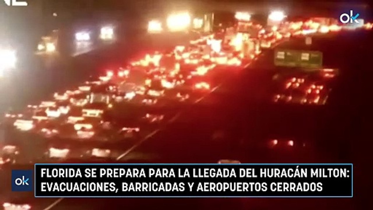 Florida se prepara para la llegada del huracán Milton evacuaciones, barricadas y aeropuertos cerrados