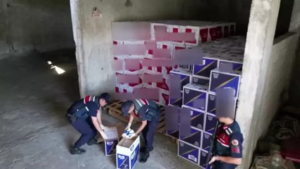 Mersin’de yapılan baskında 12 milyon makaron ele geçirildi