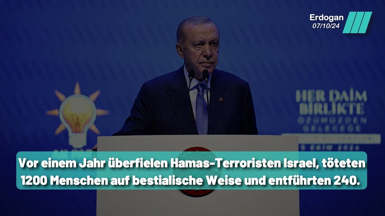 Erdogan verfälscht die Geschichte und greift Israel an