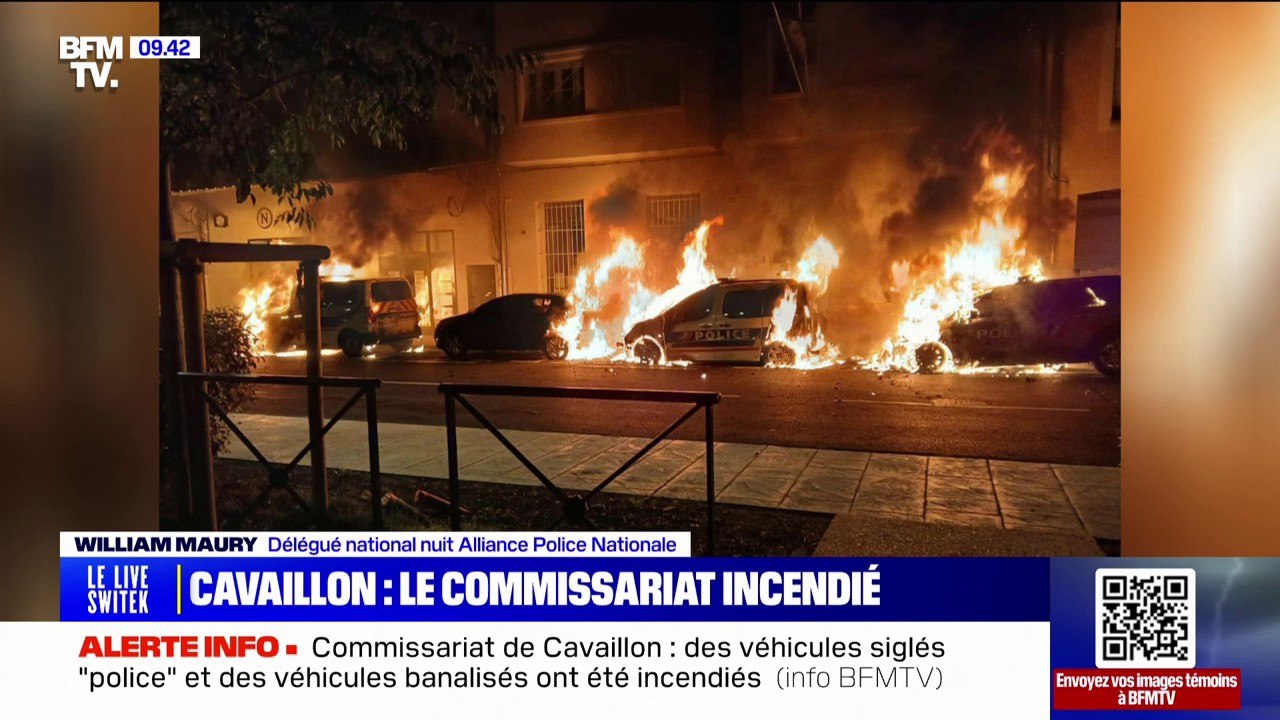 Commissariat incendié à Cavaillon: un délégué d'Alliance Police nationale évoque "des représailles" après des opérations Place nette