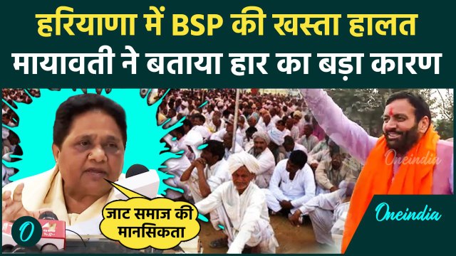 Haryana Election Result: हरियाणा चुनाव पर Mayawati ने जाट और दलित समुदाय पर कहा ऐसा | वनइंडिया हिंदी