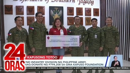 Kapusong Totoo - 2nd ID AFP nagdonate; tulong sa mga mangingisda sa Roxas, Palawan; 30,000 katao sa Taytay, Palawan nakatanggap ng food packs | 24 Oras
