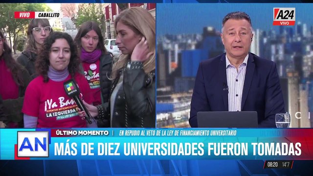 Estudiantes universitarios se movilizan contra el veto al aumento presupuestario