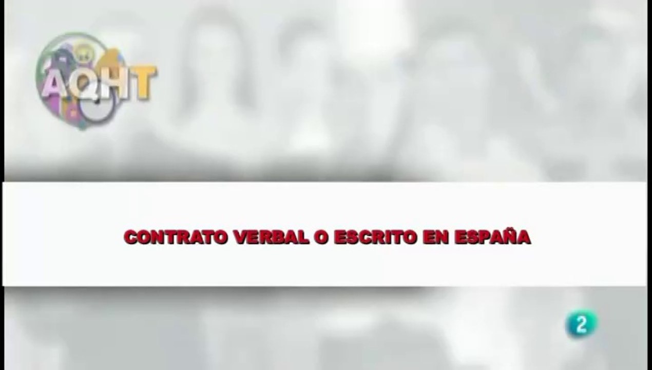 CONTRATO VERBAL O ESCIRTO EN ESPAÑA