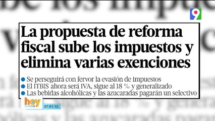 “Todos están de acuerdo en la Reforma Fiscal pero nadie quiere pagar un peso” | Hoy Mismo
