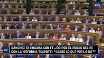 Sánchez se ensaña con Feijóo por el error del PP con la 'reforma Txapote' ¿Sabe lo que vota o no