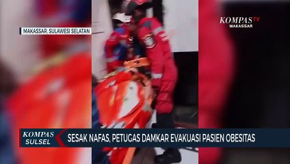 Sesak Nafas, Petugas Damkar Evakuasi Pasien Obesitas