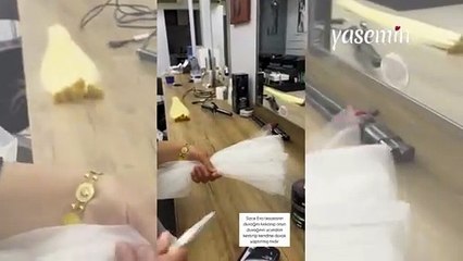 Teyzesini kıskandı! O da gelin gibi olmak istedi