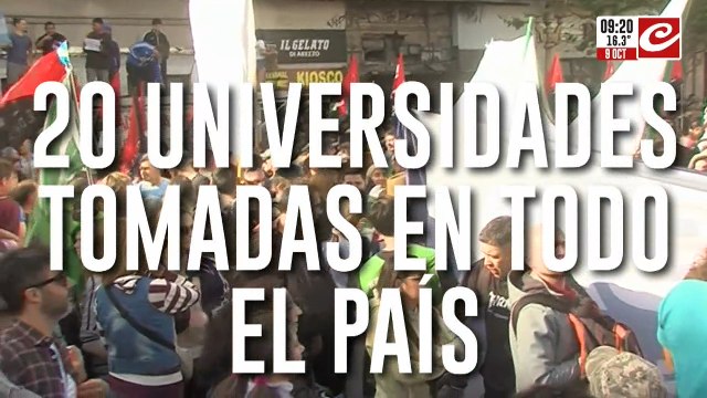 Ley de financiamiento y veto: hay veinte universidades tomadas en todo el país