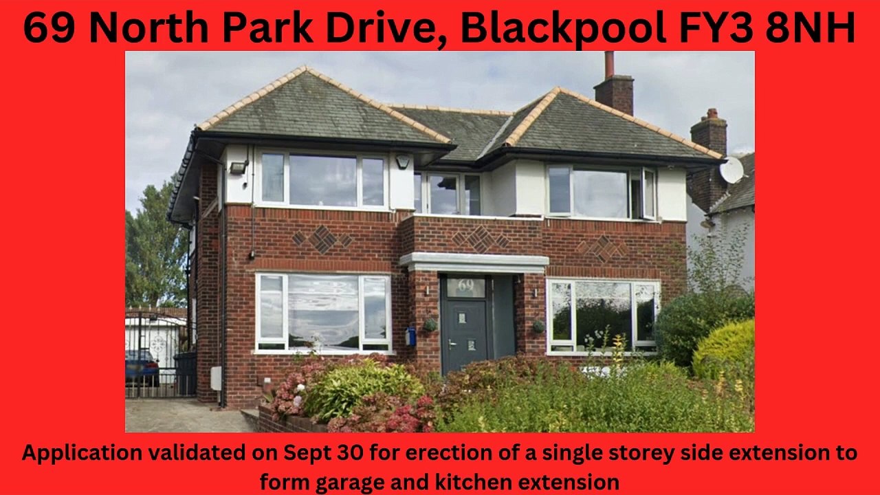 Blackpool planning applications 30/9-6/10