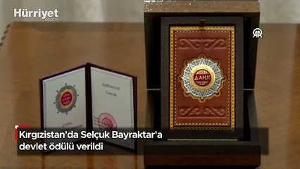 Kırgızistan'da Selçuk Bayraktar'a devlet ödülü verildi