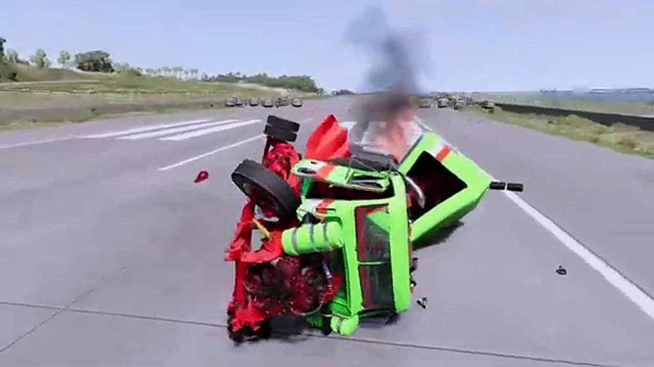 BeamNG Drive - Fictional Incident truck Car driving Crash On The Tracks 3D Car driving mobile Gameplay FUN