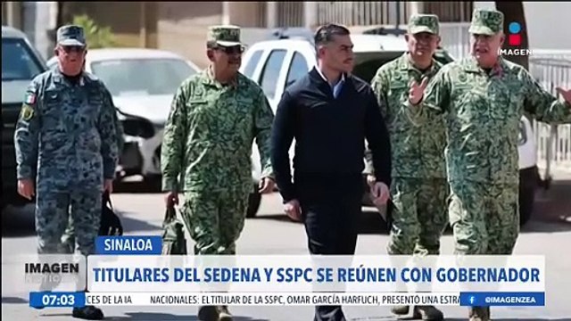 Omar García Harfuch y Ricardo Trevilla se reúnen con el gobernador de Sinaloa