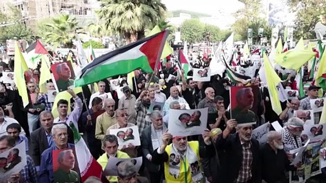 Miles de personas se manifiestan en Teherán en apoyo a la alianza antiisraelí