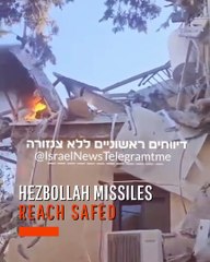 Hezbollah Missiles Reach Safed