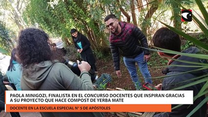 Paola Minigozi, finalista en el concurso Docentes que inspiran gracias a su proyecto que hace compost de yerba mate