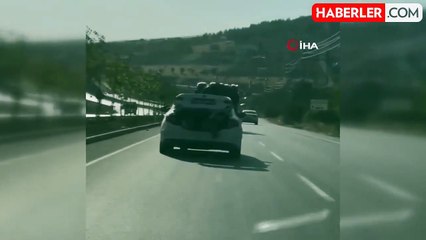 Gaziantep'te Otomobilin Bagajında Tehlikeli Yolculuk