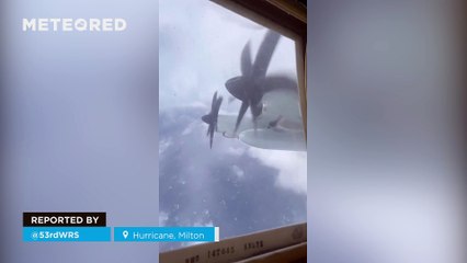 The impressive eye of Hurricane Milton from a hurricane hunter plane