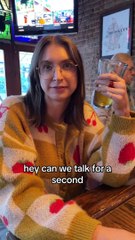 Woman is getting dumped and ends up covered in wing sauce!