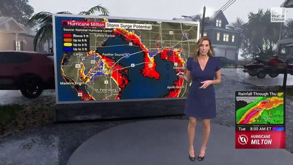 Mira como llegará el huracán Milton a EE.UU. en esta animación que simula el impacto