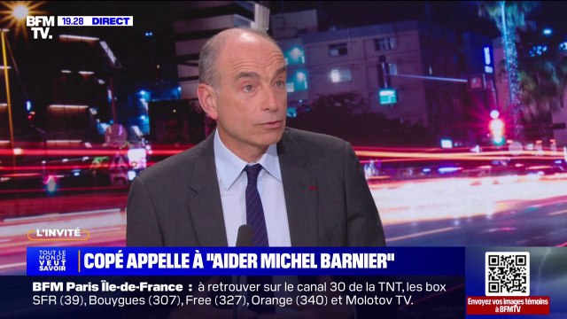 C'est le décalage horaire : Jean-François Copé évoque les dissensions entre Michel Barnier et le camp présidentiel
