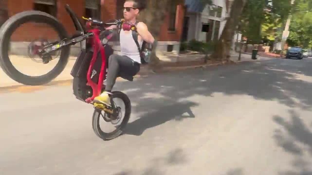 Rider Tumbles Hard While Attempting Wheelie on Electric Motorcycle
