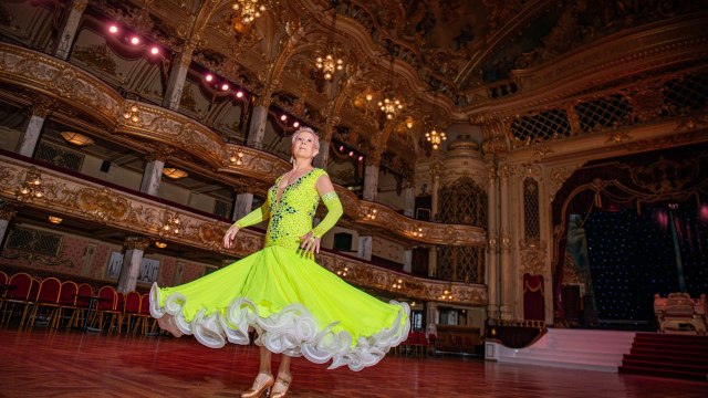 Dancing grandma tangoes around Blackpool Ballroom after scooping £1m on lottery