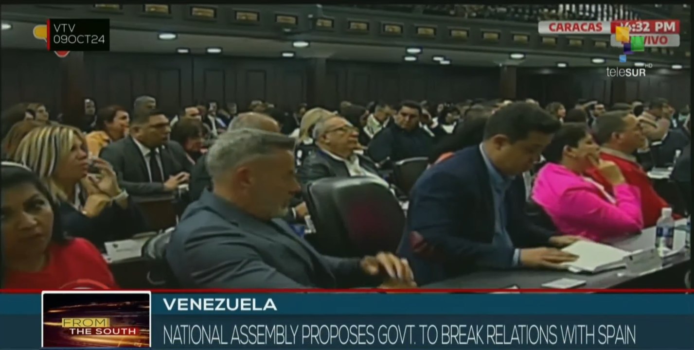 Venezuelan Parliament proposes severance of diplomatic relations with Spain