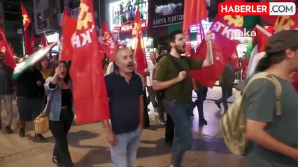 Tkp İzmir İl Örgütü Filistin ve Lübnan'a Destek İçin Yürüdü, İktidara Çağrıda Bulundu