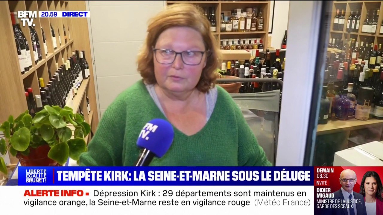 "J'ai essayé de surélever tout ce que je pouvais": Laurence, caviste à Crécy-la-Chapelle (Seine-et-Marne), craint le débordement de la rivière du Grand-Morin