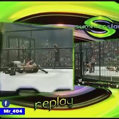 Goldberg destroys triple H and his team
