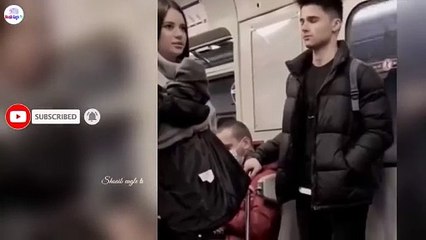 Viral video of girl and muslim boy from metro train in america