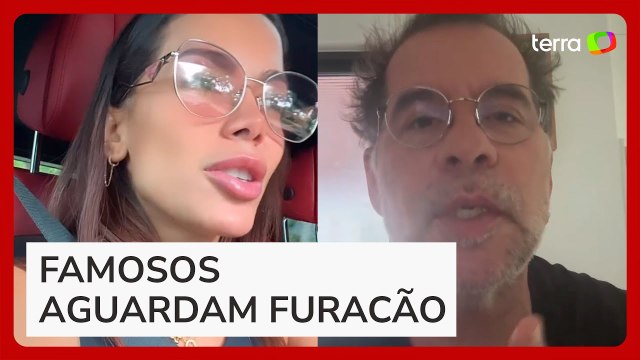 Famosos brasileiros relatam preocupação com chegada do Furacão Milton na Flórida