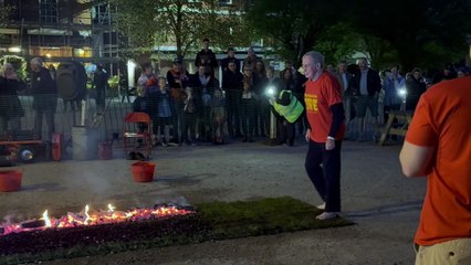 Crediton Firewalk Eric Parkes, video by Alan Quick IMG_4798