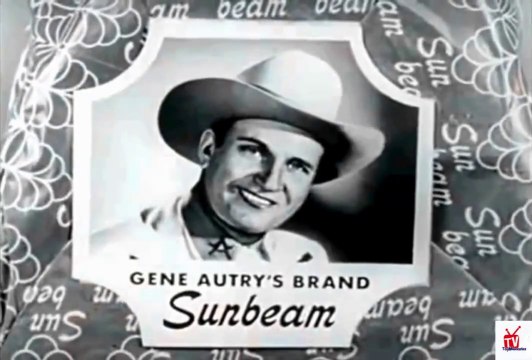 1950s Gene Autry - Sunbeam bread TV commercial - lassoed loaf of bread