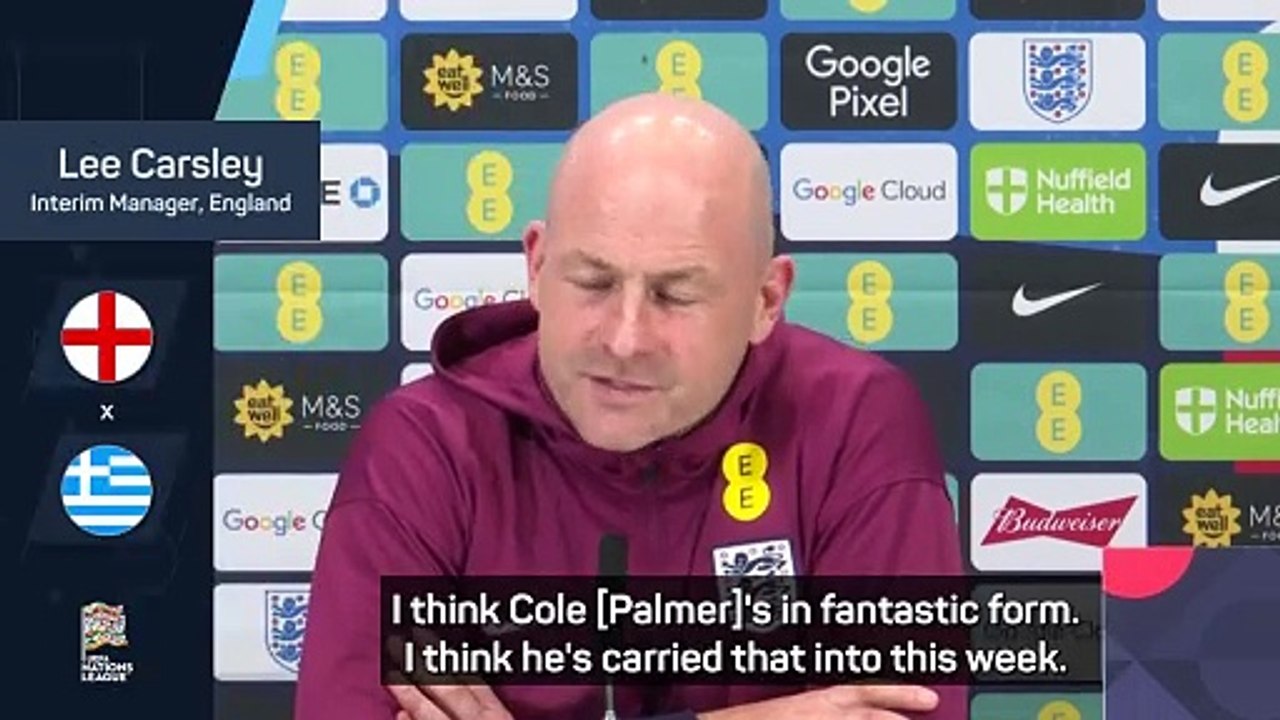 Carsley reluctant to commit to starting in-form Palmer for England