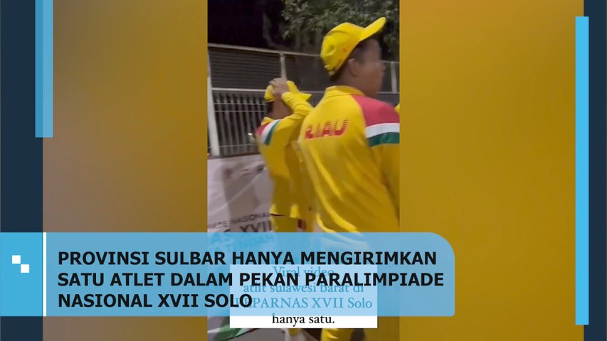 Provinsi Sulbar Hanya Kirimkan Satu Atlet Dalam Pekan Paralimpiade Nasional XVII Solo