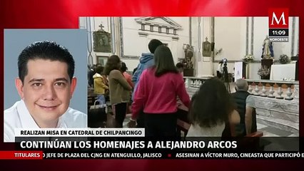 Realizan misa en honor a Alejandro Arcos en la catedral de Chilpancingo