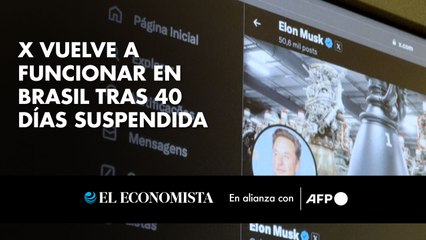 X vuelve a funcionar en Brasil tras 40 días suspendida