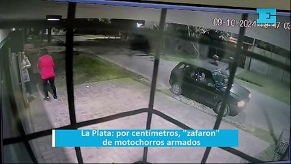 La Plata: por centímetros, "zafaron" de motochorros armados