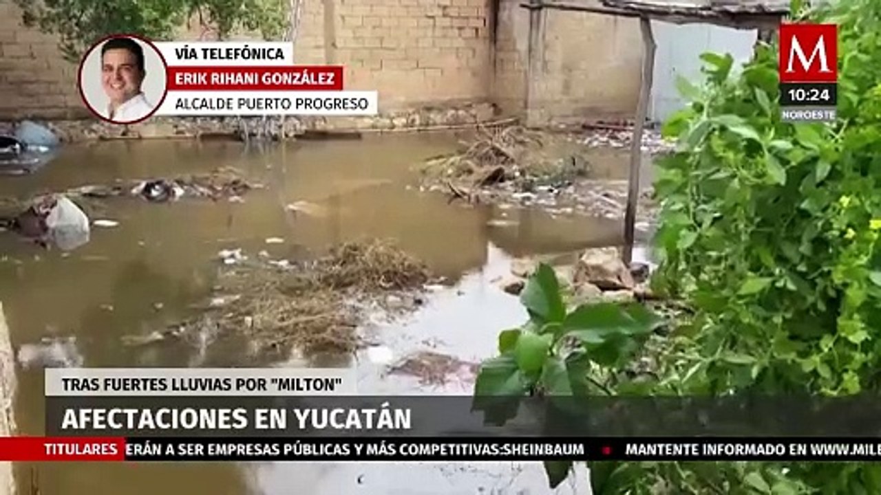 Muelles de Puerto Progreso sucumbieron ante huracán 'Milton': presidente municipal