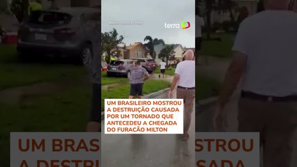 Brasileiro mostra destruição em casas após passagem de tornado em bairro na Flórida