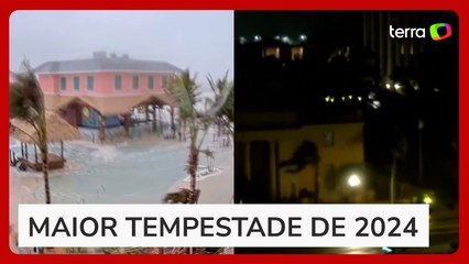 Furacão Milton toca o solo na Flórida com ventos de até 193 km/h