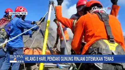 8 Hari Hilang, Jenazah Pendaki Gunung Rinjani Diangkat dari Jurang Sedalam 300 Meter