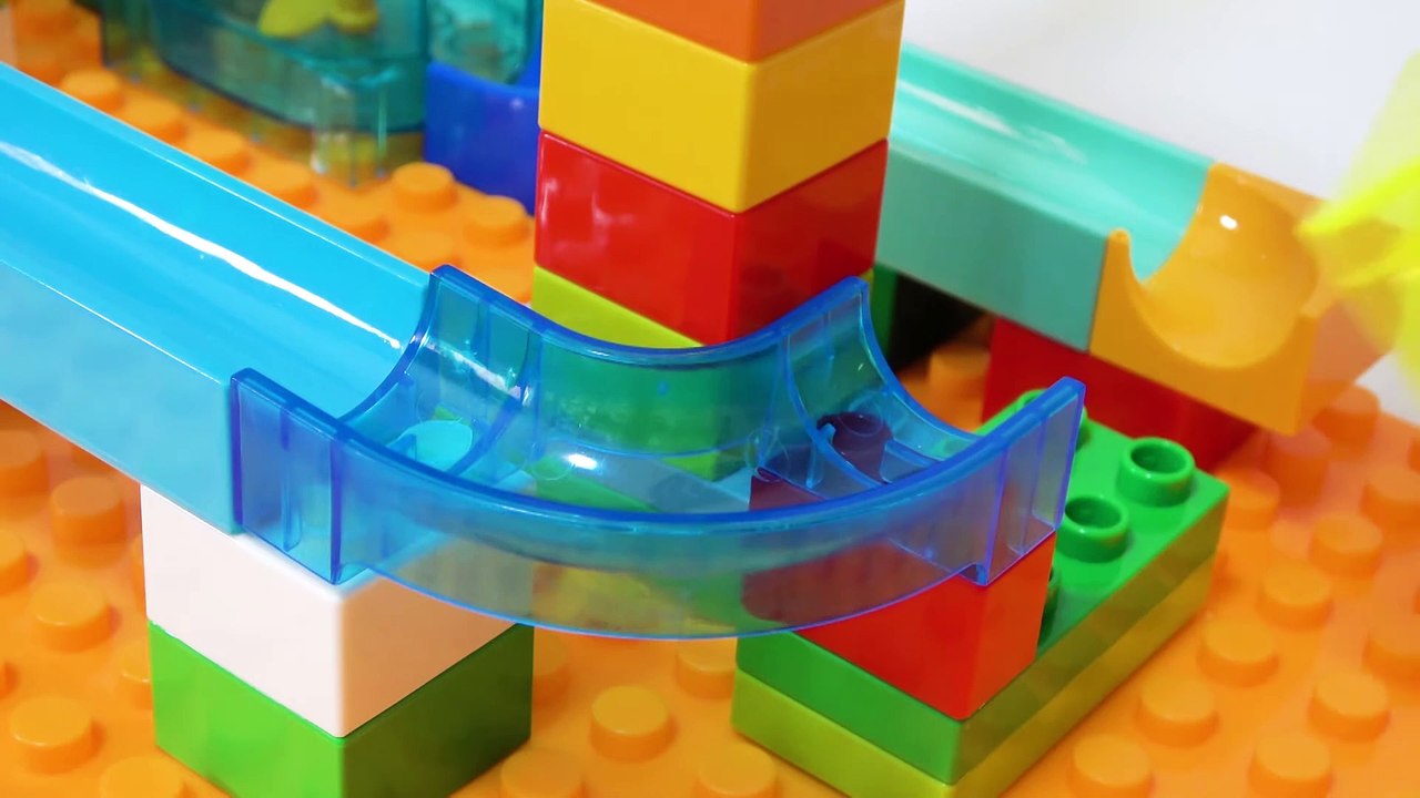 Marble Run ASMR ☆Building Blocks  Colorful Coasters 8min