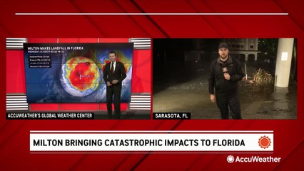 'Terrifying storm surge' rushes through Sarasota streets in just a matter of minutes