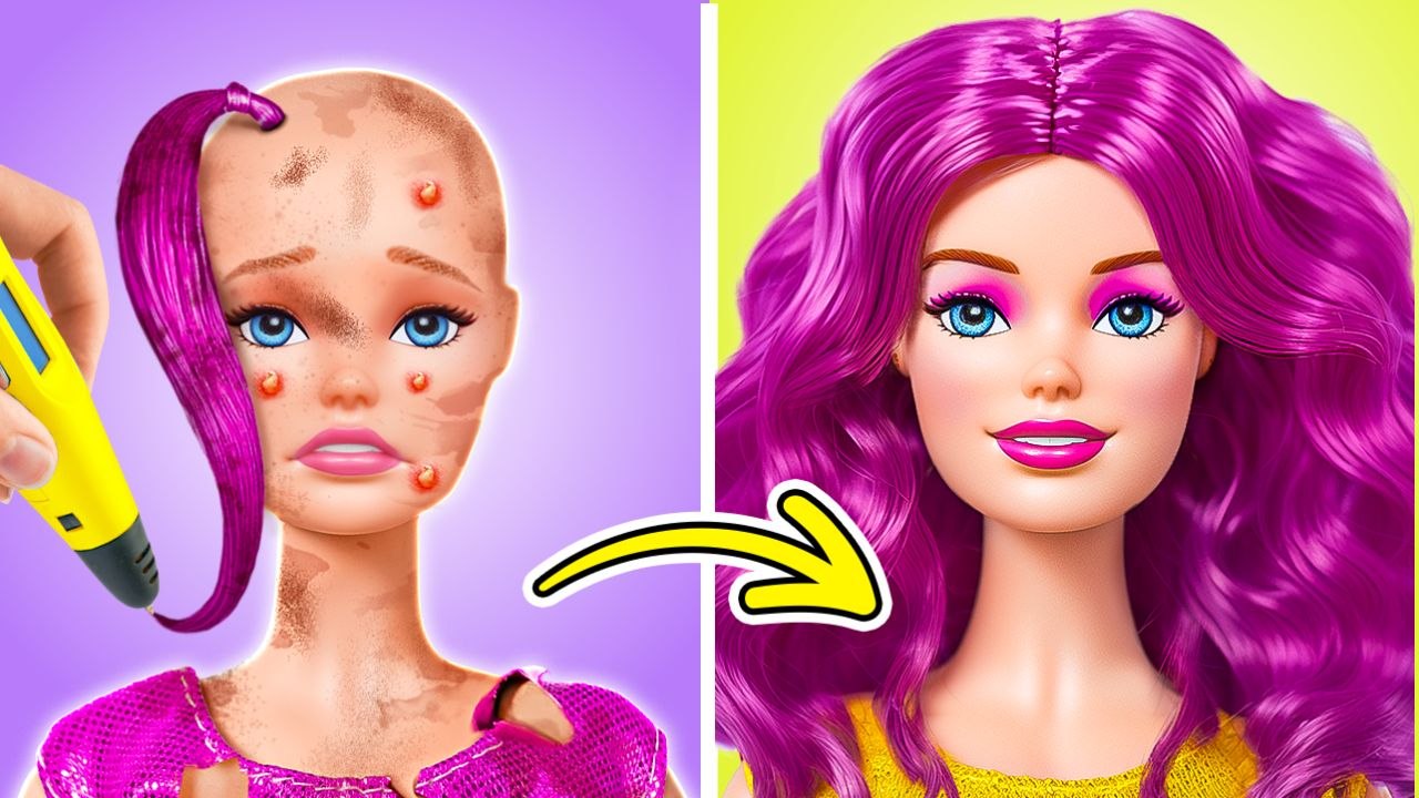 Pauvre Barbie veut une transformation beauté ! Les meilleures astuces et bricolages pour poupées