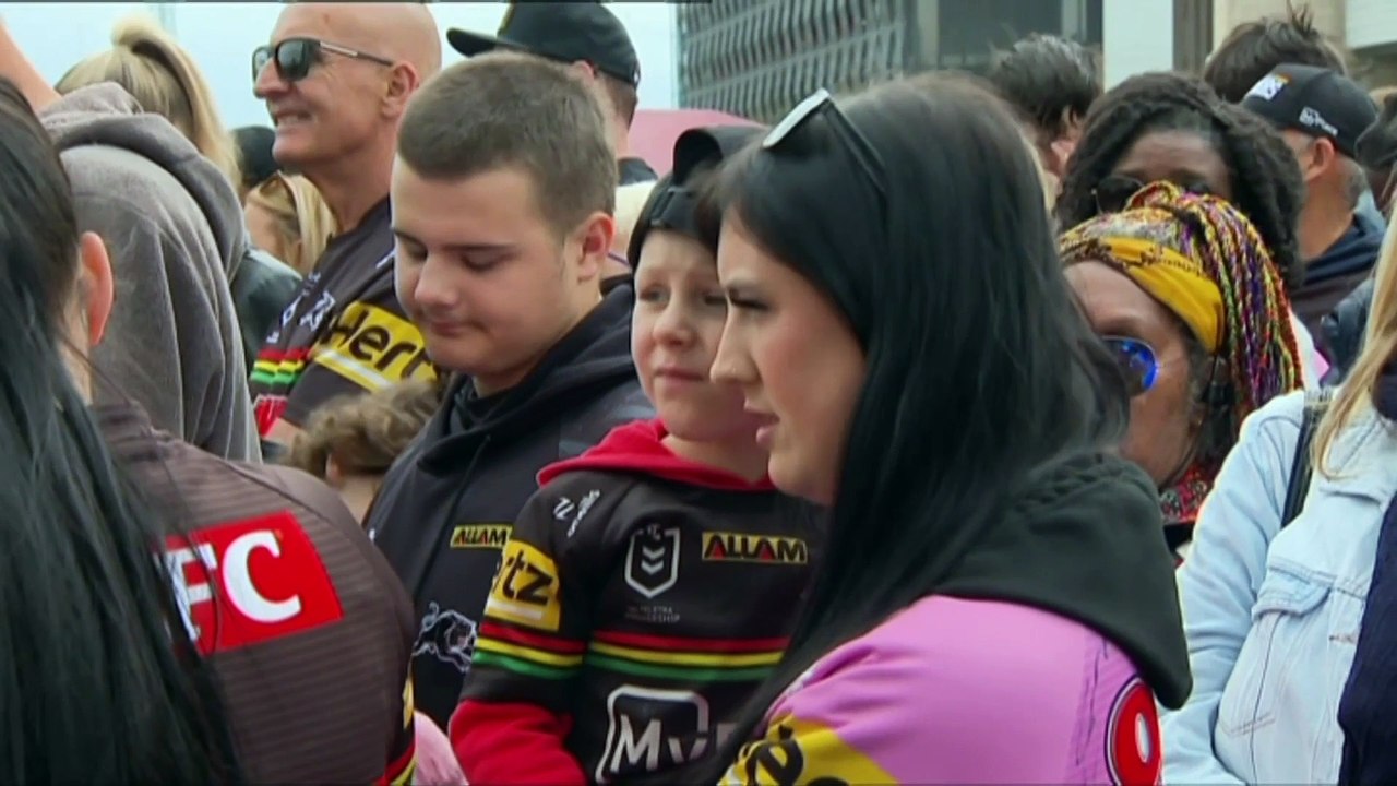 Penrith Panthers continue celebrations with fans after fourth straight NRL Premiership