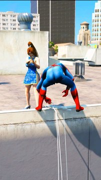 Spider-Girl Pushes Spider-Man Off Building, Baby Saves Him, Fights Villain