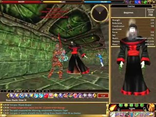 GAERLAN (world boss Level750) vs (KAOS 126 & ALRYSHA 126) Asheron's Call